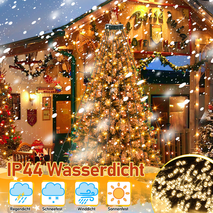 Sonnewelt LED Christmas tree lighting with ring 280 LEDs IP44