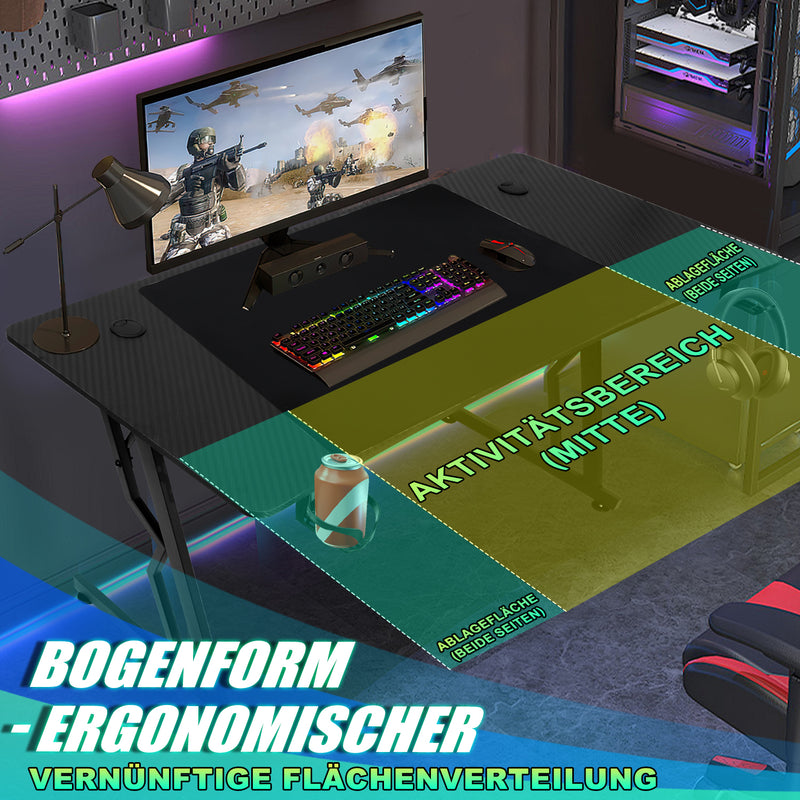 Sonnewelt Gaming Schreibtisch Gaming Tisch 120/140cm