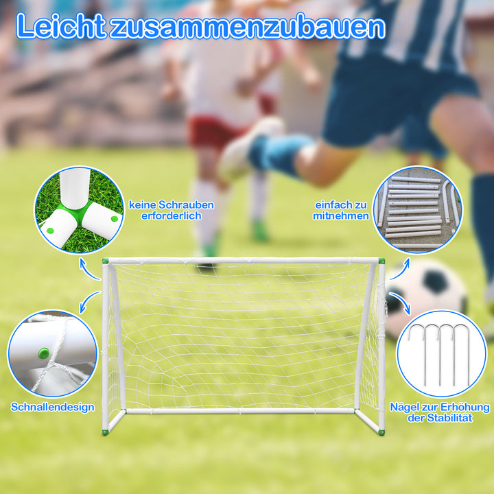 Sonnewelt Fußballtor PVC mit Netz Tragbares