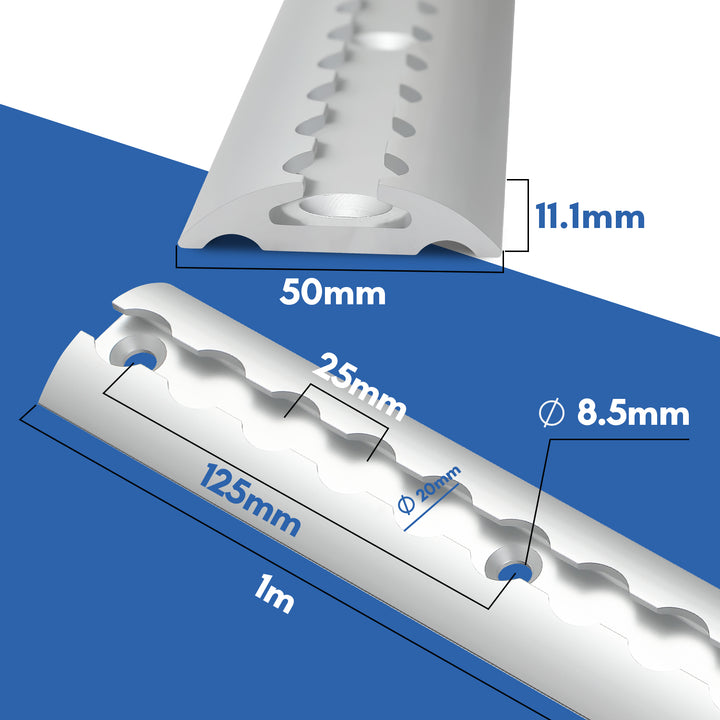 Sonnewelt Airline Rail 4x 1m Aluminium for Motorhomes and Trucks