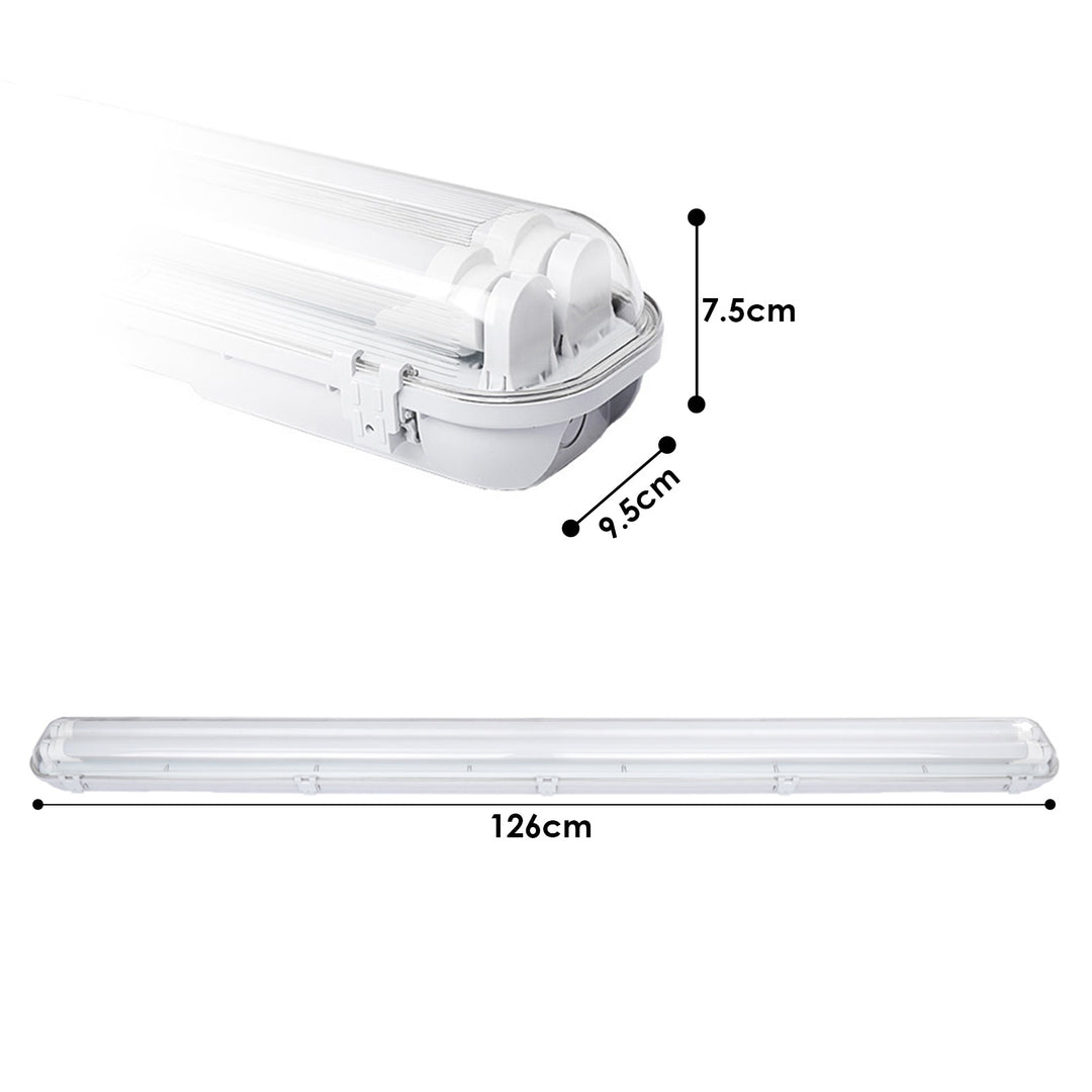 Sonnewelt LED Feuchtraumleuchte Doppelt T8 Kaltweiß 18W/24W
