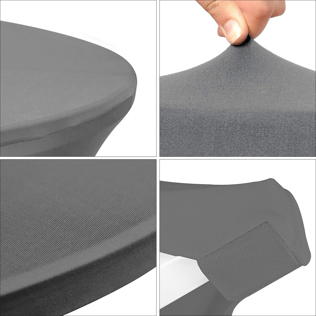 Sonnewelt Stehtischhusse Stretch Tischdecke Grau