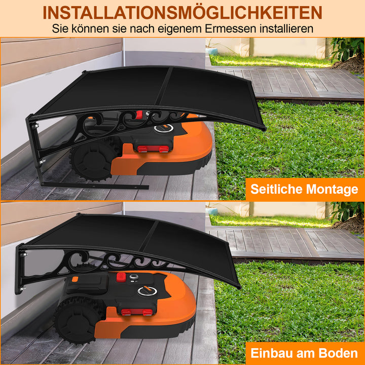Sonnewelt Robotic Lawnmower Garage Roof Carport Black