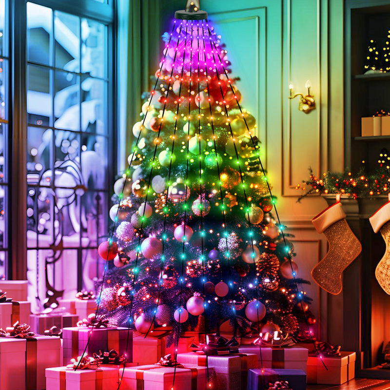 Sonnewelt Christbaumbeleuchtung mit APP-Kontrolle 160 LEDs IP67