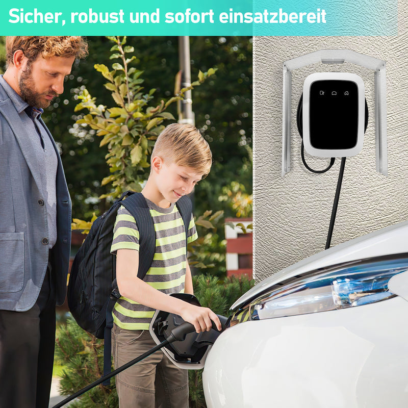Sonnewelt Wallbox Wetterschutz Edelstahl Schutzdach für e-Auto Ladestation