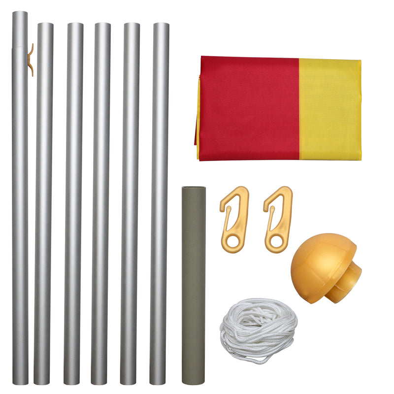 Sonnewelt Fahnenmast Aluminium 6,5 m