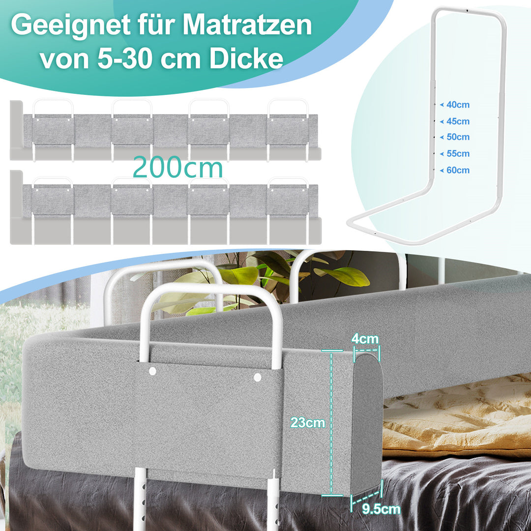 Sonnewelt bed rail fall protection bed deformable 150cm/180cm/200cm