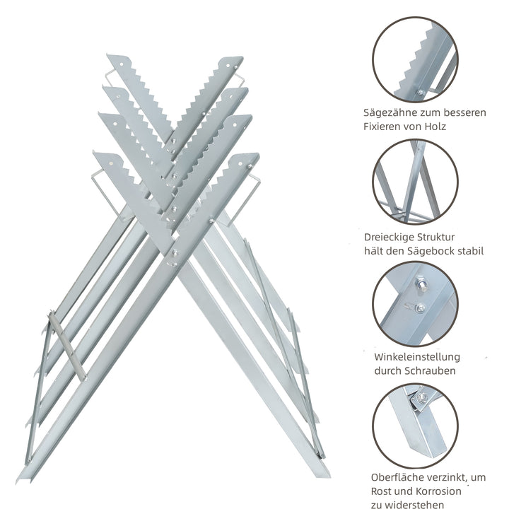 Sonnewelt sawhorse metal, galvanized. Max. load 150 kg