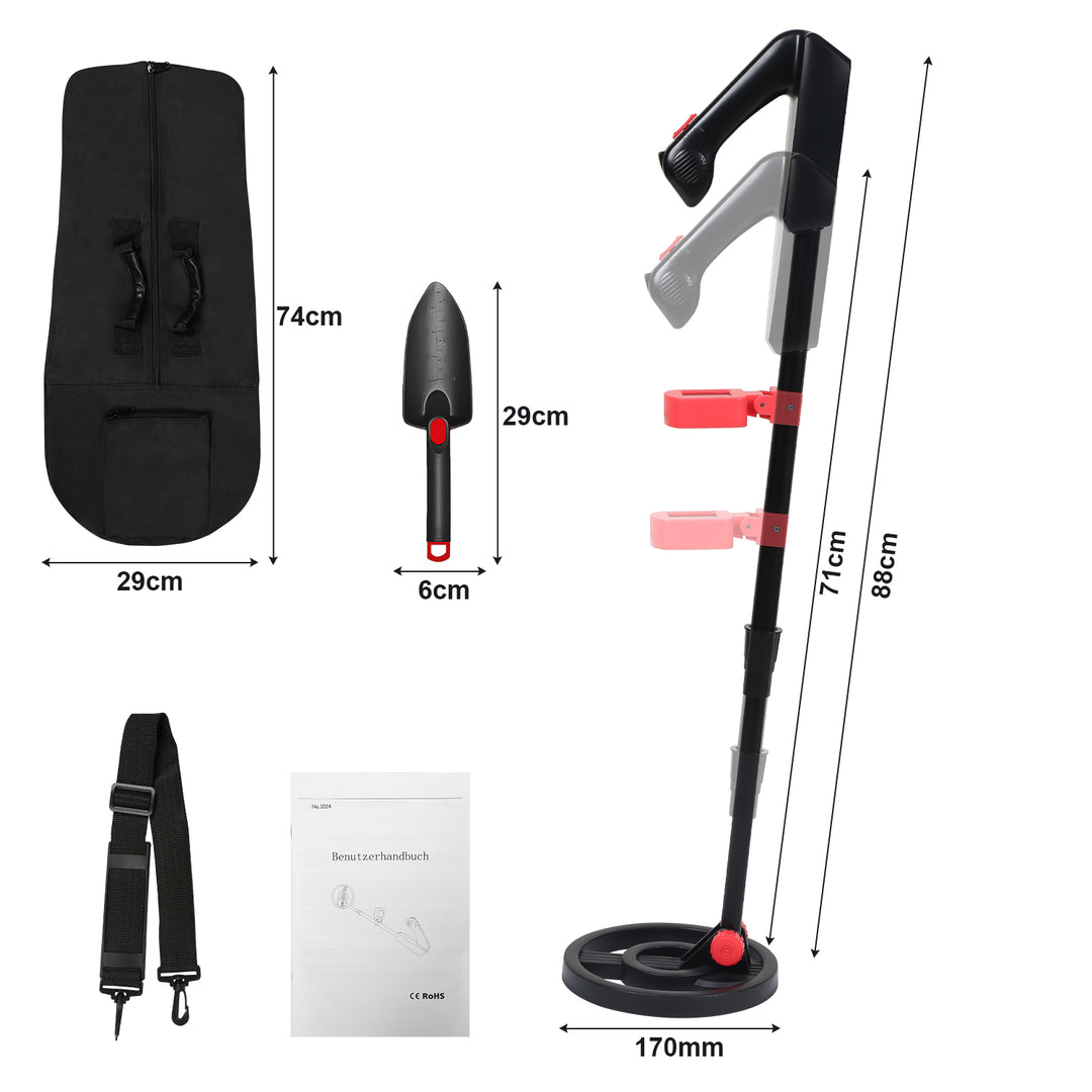 Sonnewelt Metalldetektor mit LCD-Anzeige All-Metall Funktion