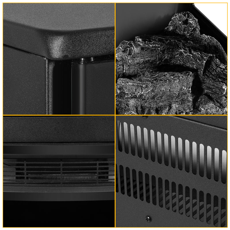 Sonnewelt Elektrokamin mit LED Flammenm WiFi Fernbedienung 900W/1800W