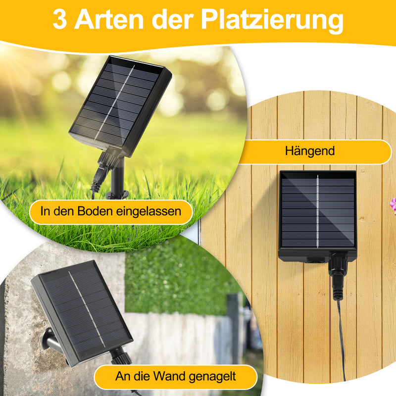 Sonnewelt Solar Lichterkette mit Fernbedienung 30m-100m