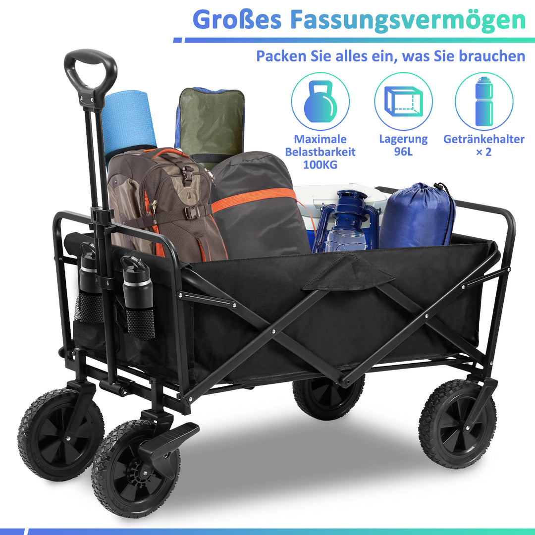 Sonnewelt handcart foldable transport cart 100kg load capacity
