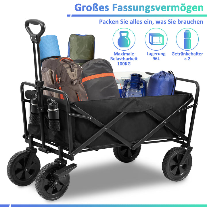 Sonnewelt handcart foldable transport cart 100kg load capacity
