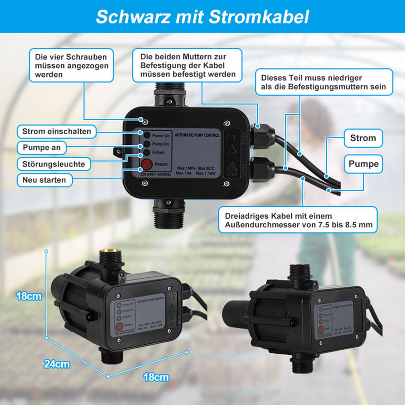 Sonnewelt Pumpenschalter Druckschalter 10 bar