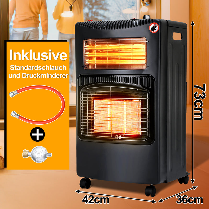 Sonnewelt Gasheizer 4200W und 1260W Elektrische Gasheizgerät mit Druckminderer