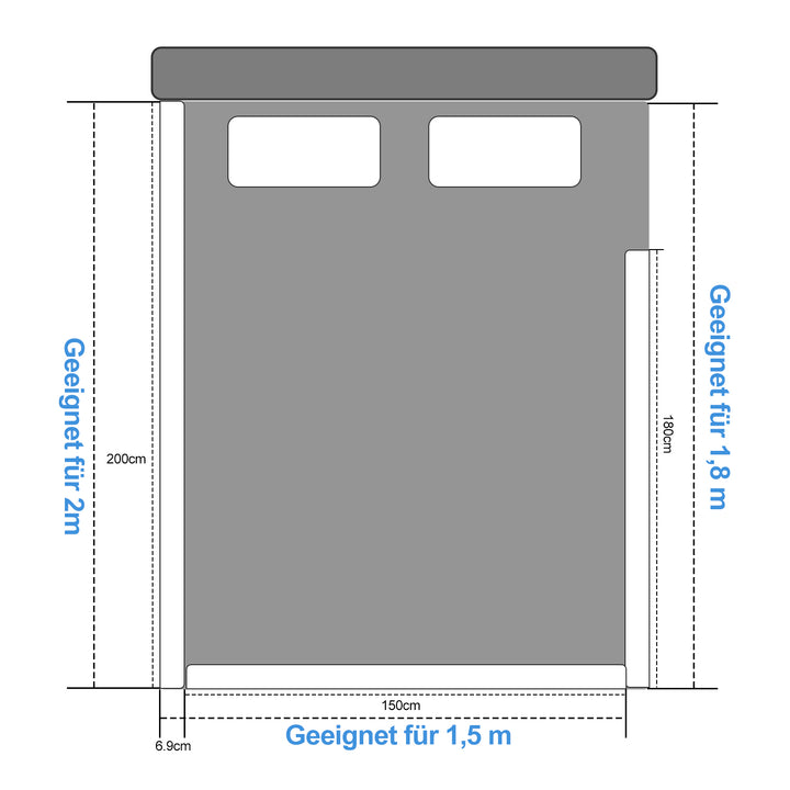 Sonnewelt bed rail fall protection bed deformable 150cm/180cm/200cm