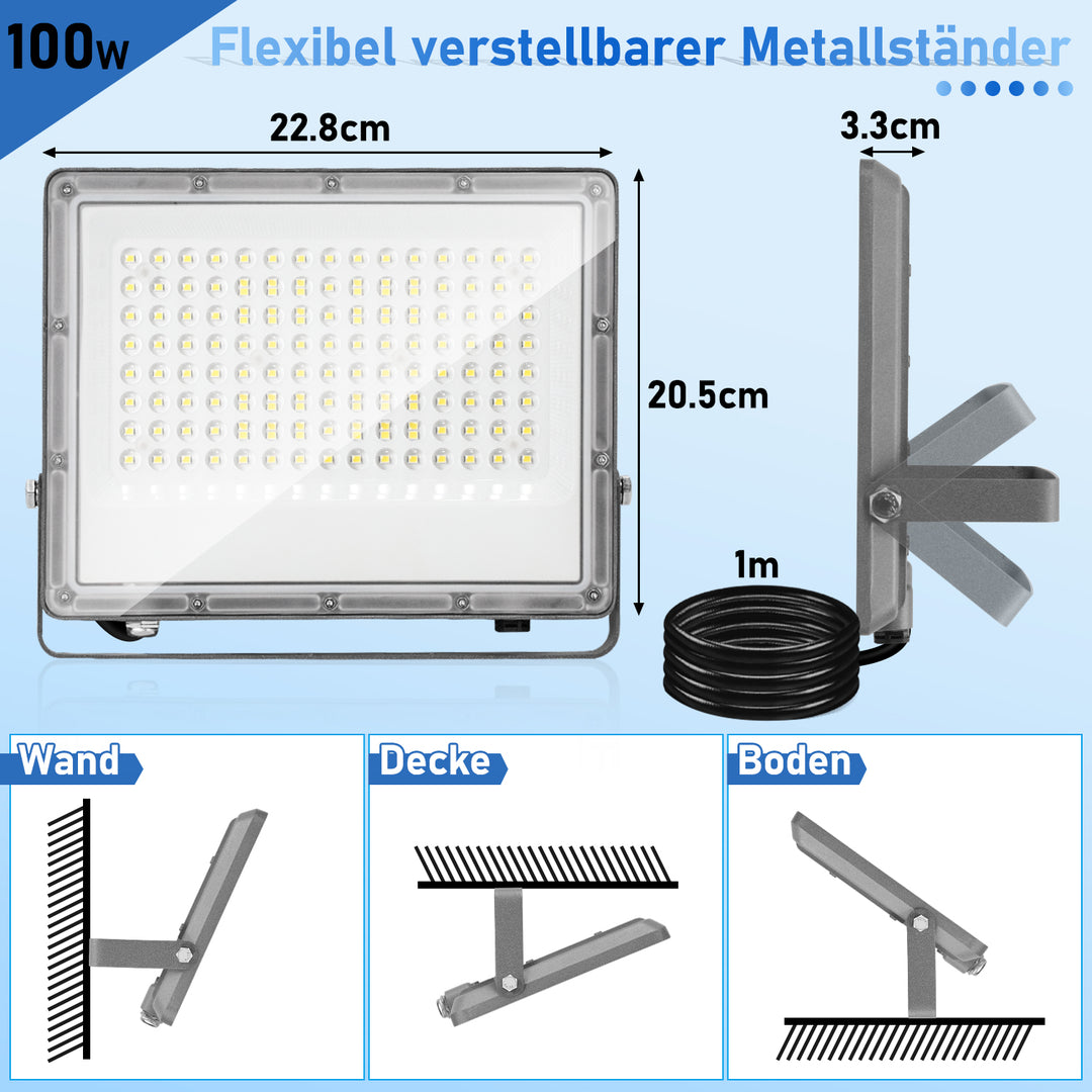 Sonnewelt LED Außenstrahler Kaltweiß IP65 50W-200W