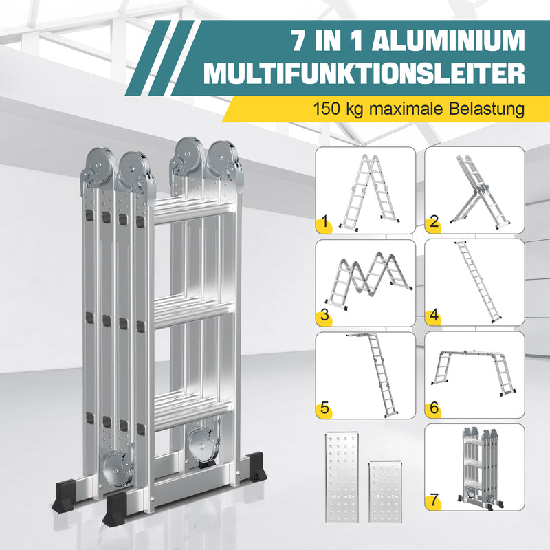 Sonnewelt Aluminum Multi-Purpose Ladder 4.7M/5.8M