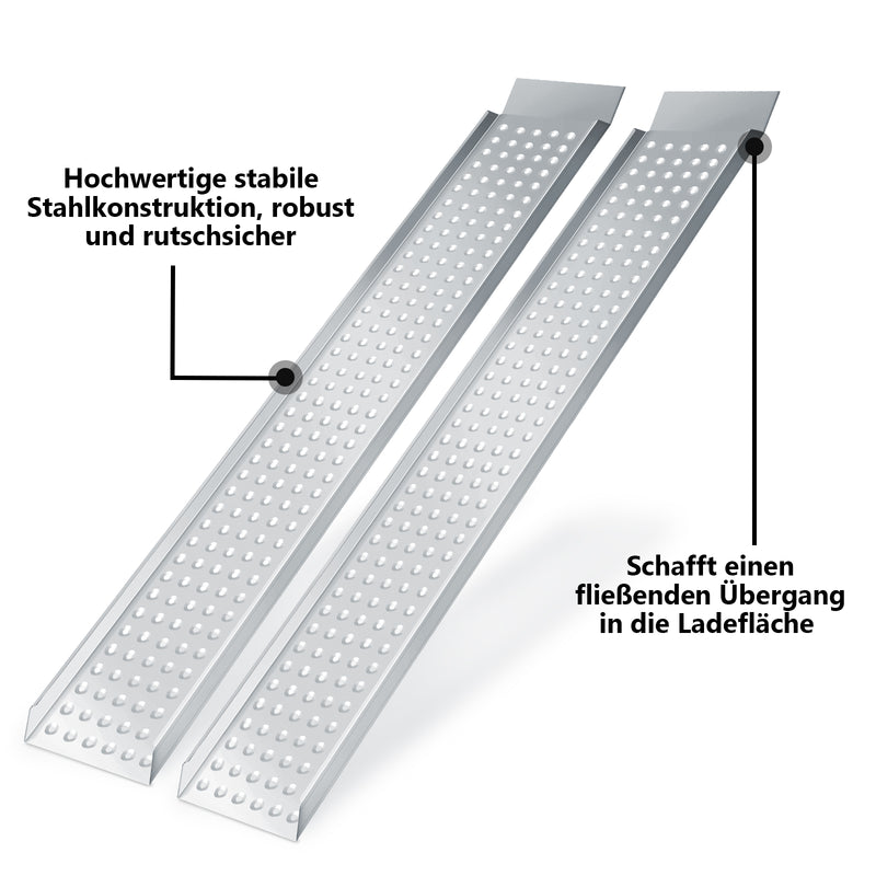 Sonnewelt 2X Auffahrrampe Verladerampe verzinkter Stahl