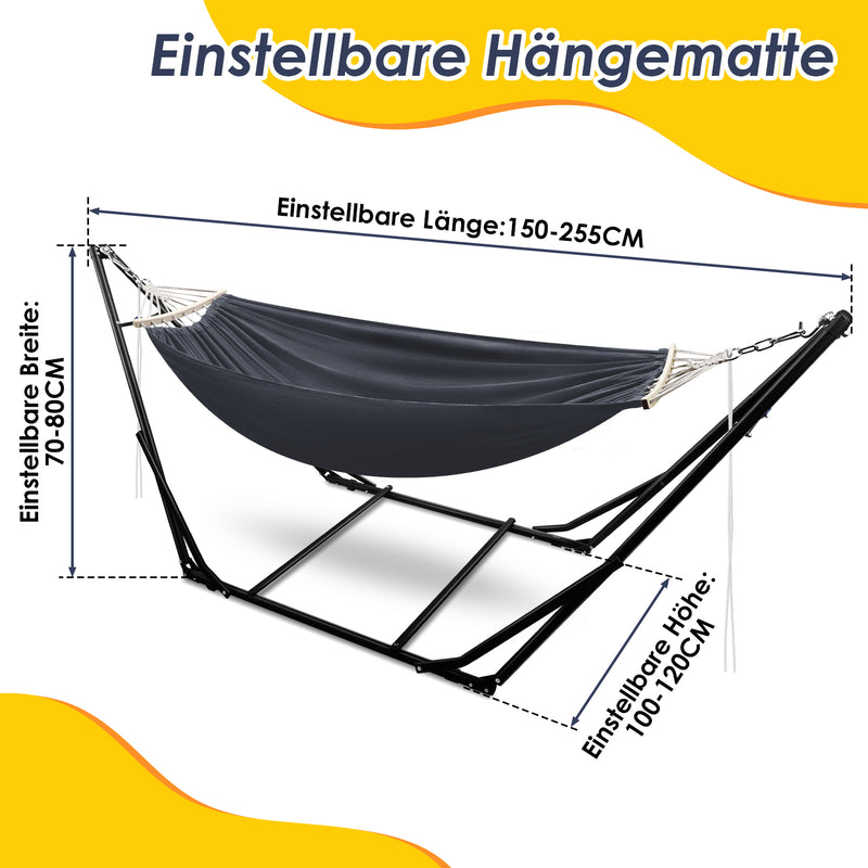 Sonnewelt Hängematte mit Gestell Klappbar mit Tragetasche