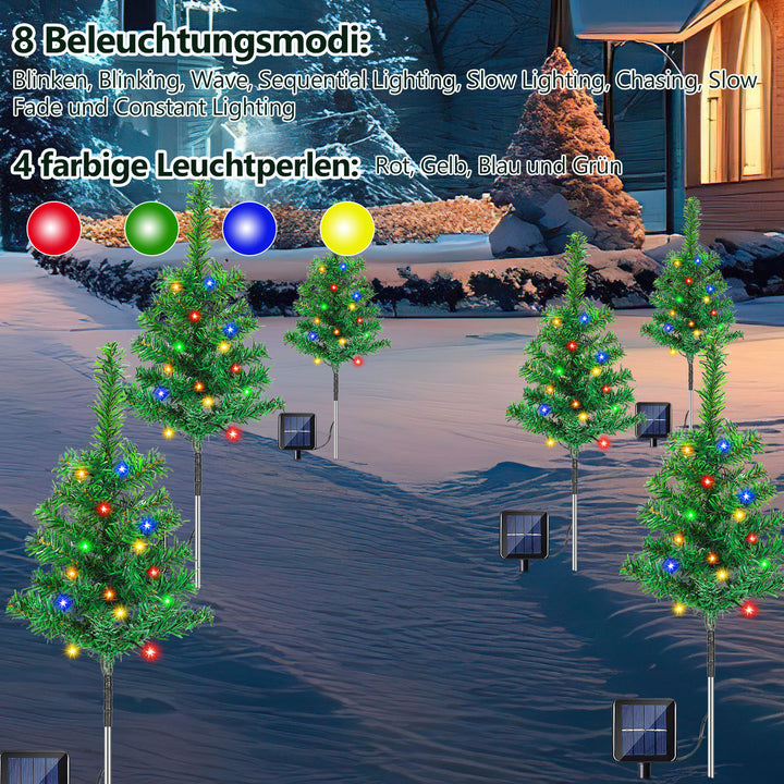 Sonnewelt LED Solar Christmas Tree Christmas Decoration 4/8 PCS