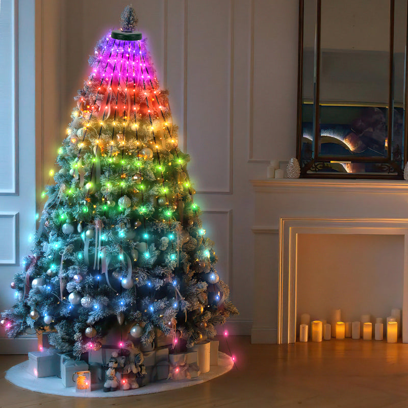 Sonnewelt Christbaumbeleuchtung mit APP-Kontrolle 160 LEDs IP67