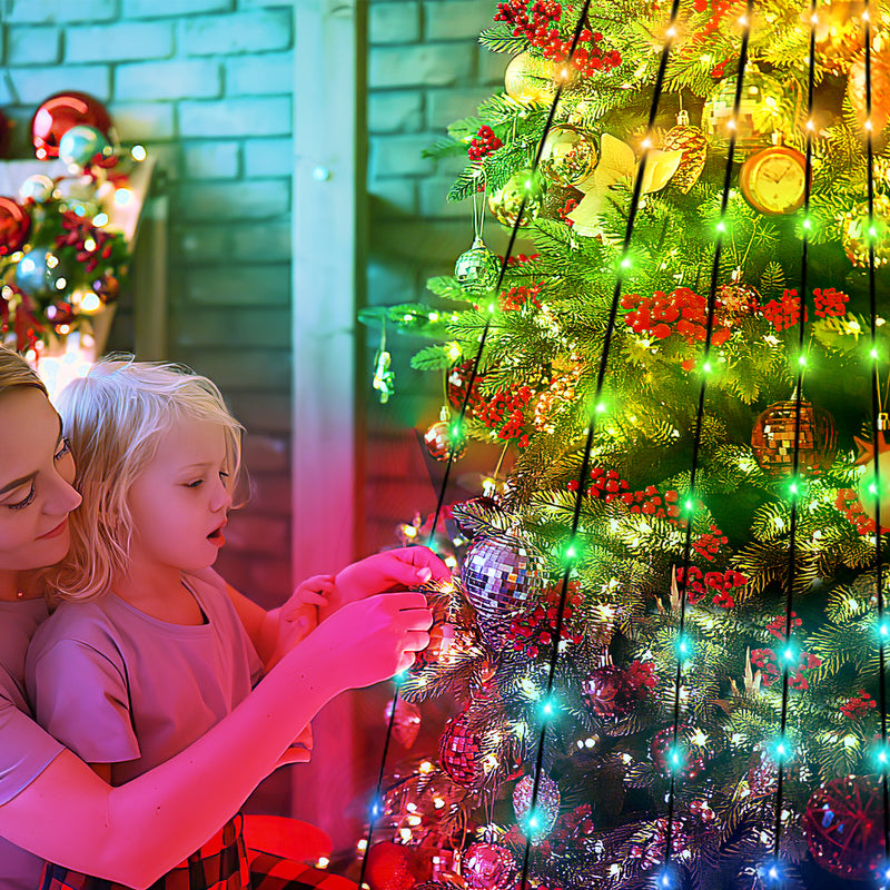 Sonnewelt Christbaumbeleuchtung mit APP-Kontrolle 160 LEDs IP67