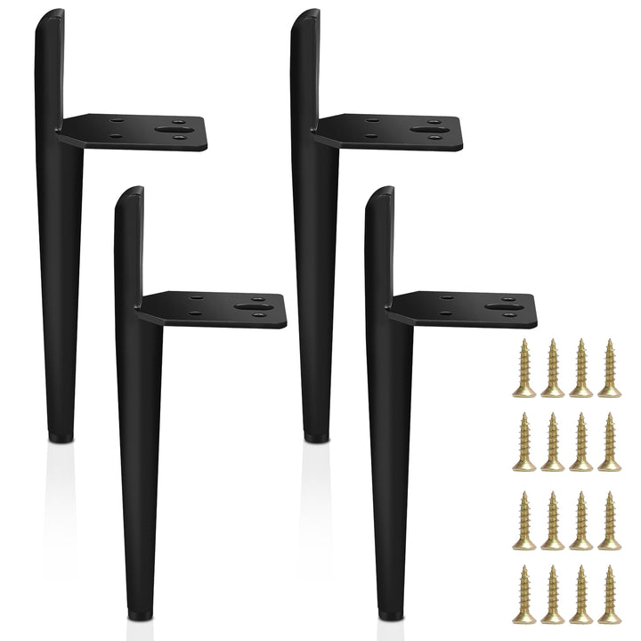 Sonnewelt Set of 4 Metal Furniture Feet Cabinet Feet Black