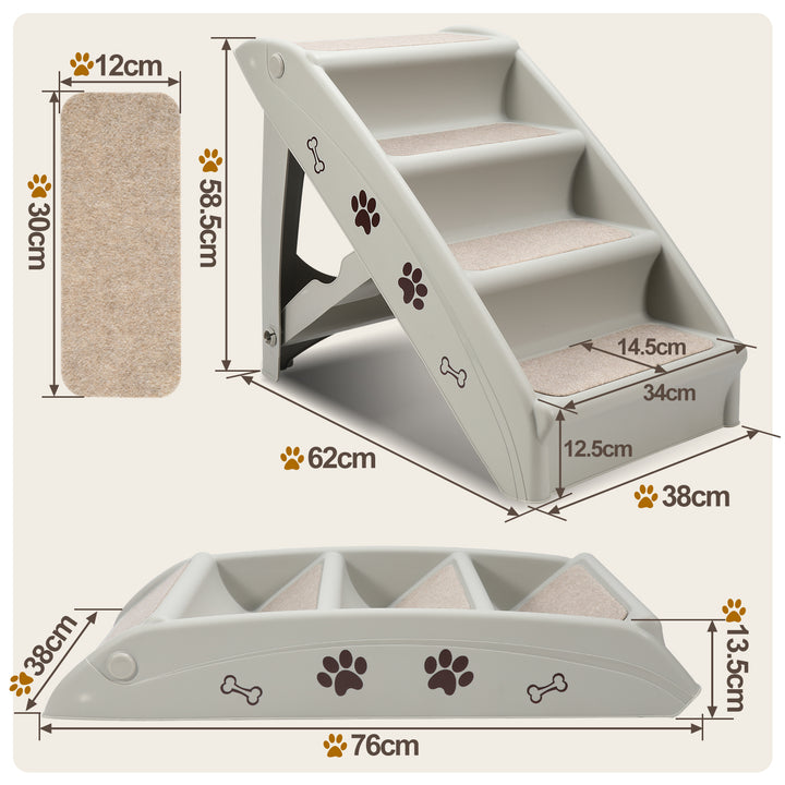 Sonnewelt Dog Stairs Dog Ramp Foldable Maximum Load 75kg