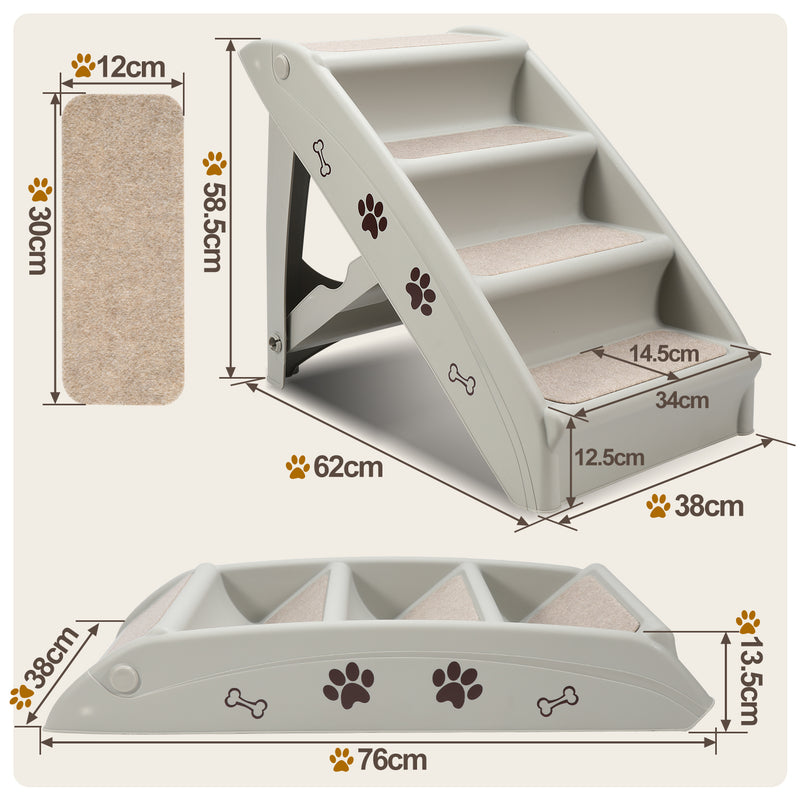 Sonnewelt Hundetreppe Hunderampe Klappbare Maximale Belastung 75kg