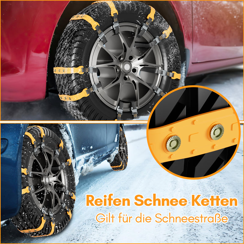 Sonnewelt Schneeketten Ketten Notfall Anti-Rutsch 10 Stück