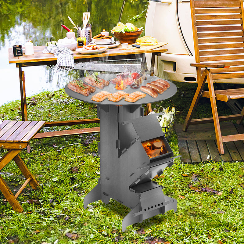 Sonnewelt rocket stove Fire cast iron stove grill plate