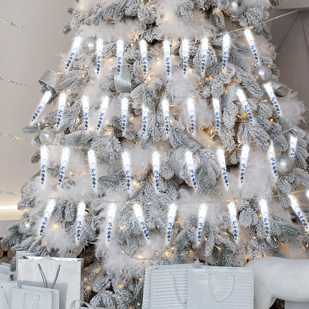 Sonnewelt Solar Icicle Fairy Lights with Remote Control 10m