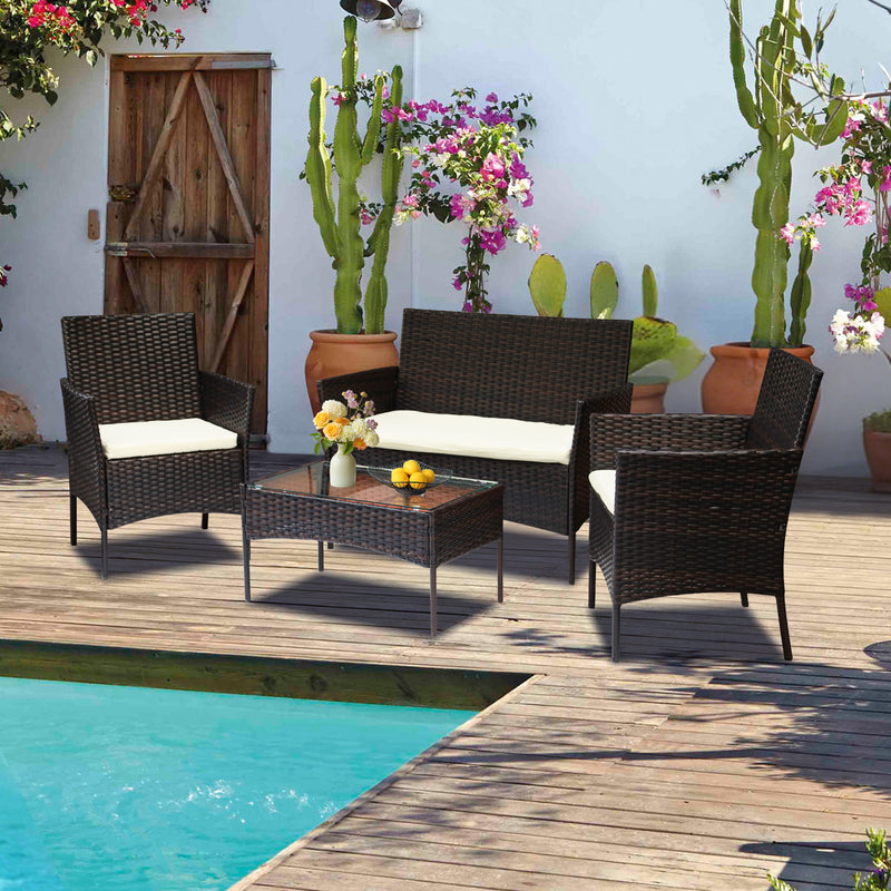 Sonnewelt Polyrattan Sitzgruppe Gartenmöbel Set