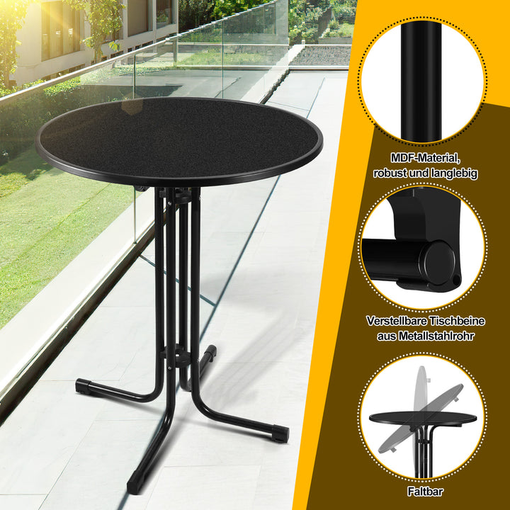 Sonnewelt folding bar table Ø80cm with cover