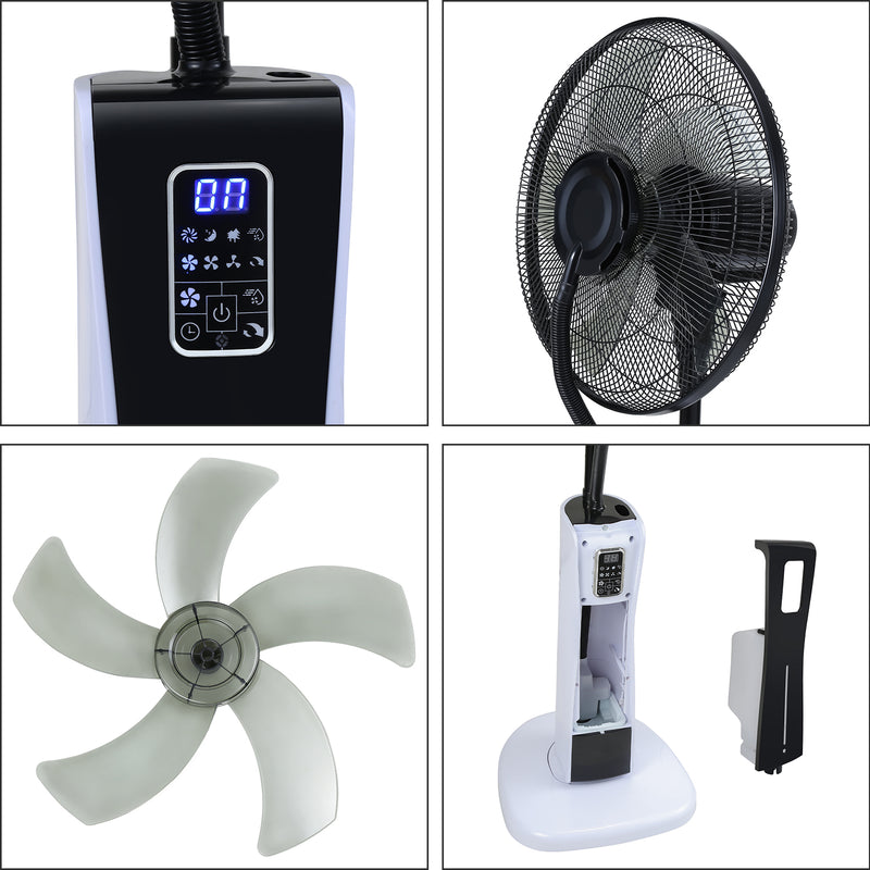 Sonnewelt Standventilator mit Wasserkühlung Ultraschall-Sprühnebel