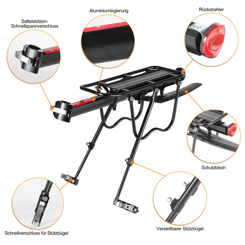 Sonnewelt Fahrrad Gepäckträger Universal für 24-29 Zoll
