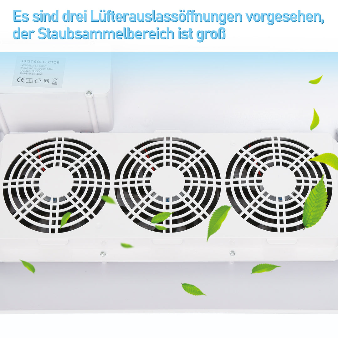Sonnewelt nail dust extractor with 3 fans and 2 dust
