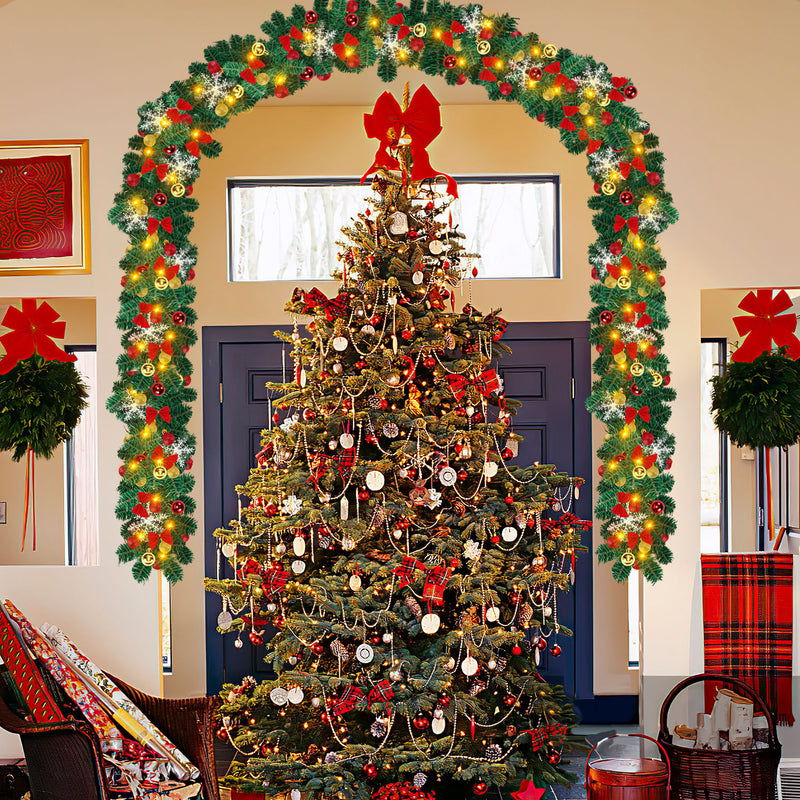 Sonnewelt Weihnachtsgirlande 100 LEDs mit Deko und Fernbedienung 5m