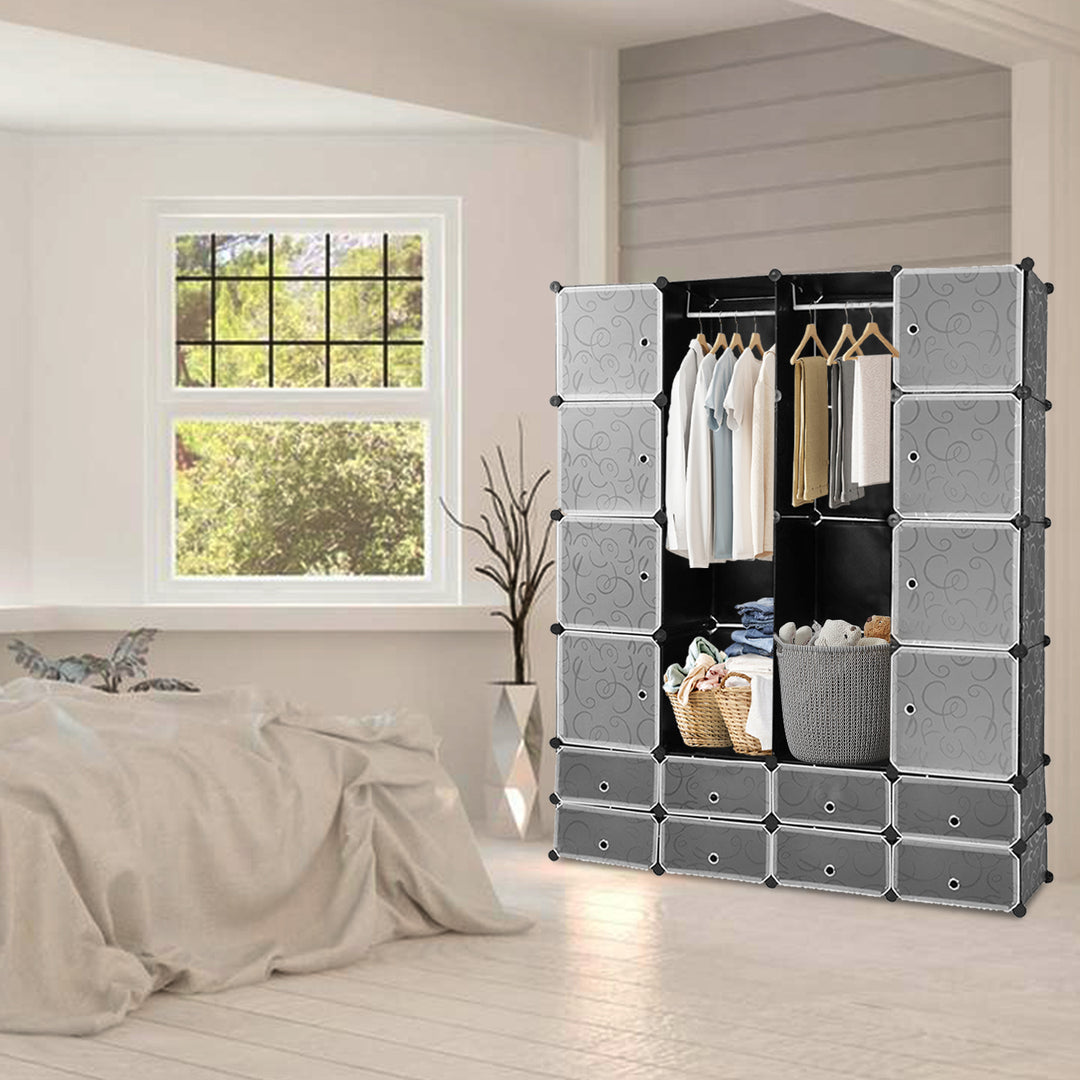 Sonnewelt shelving system wardrobe shelving unit with doors