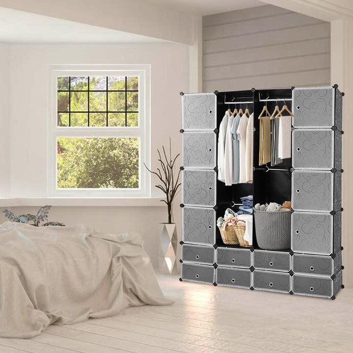 Sonnewelt shelving system wardrobe shelving unit with doors