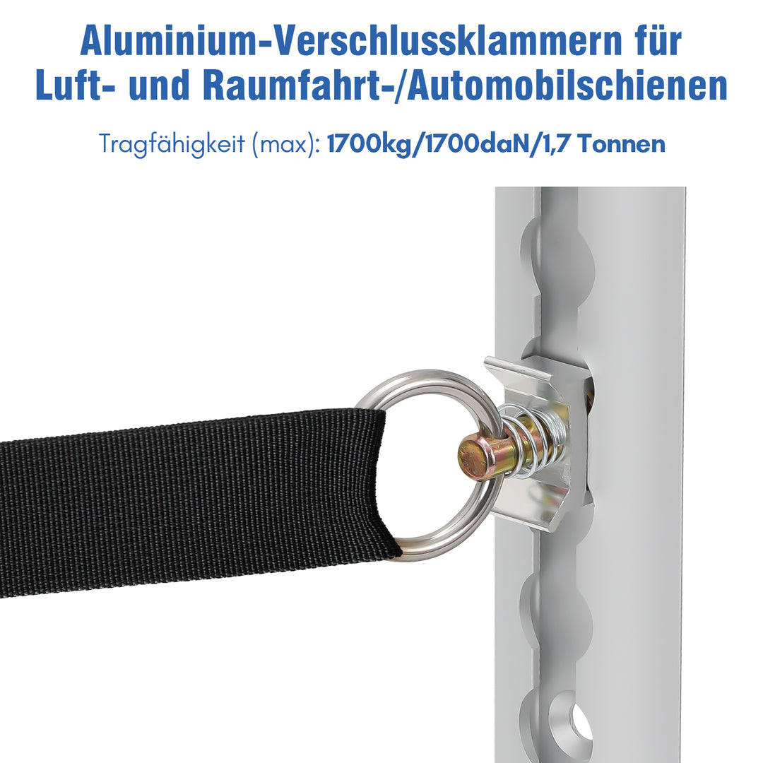 Sonnewelt Airline Rail 4x 1m Aluminium for Motorhomes and Trucks