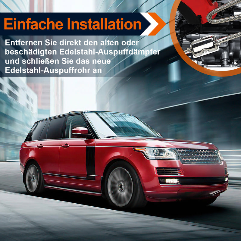 Sonnewelt Abgasschlauch Auto Edelstahl Schalldämpfer