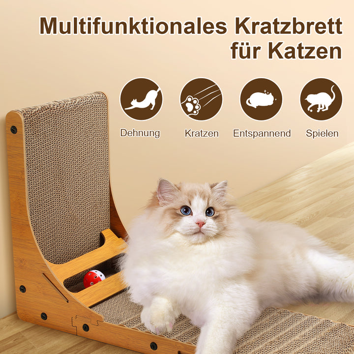 Sonnewelt Cat Scratching Board L-shaped Scratching Cardboard