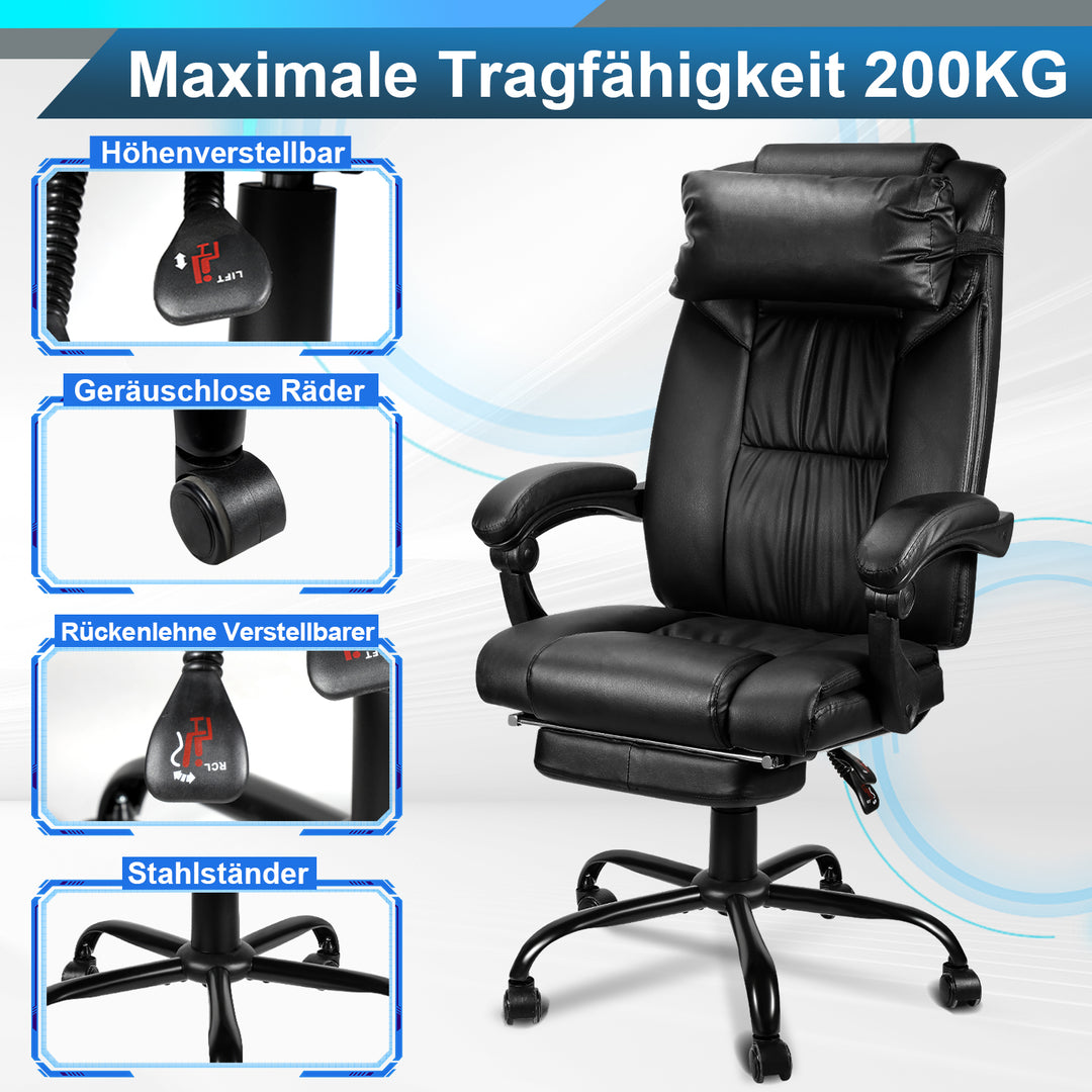 Sonnewelt Drehstuhl Höhenverstellbar Bürostuhl 360° frei Drehbar