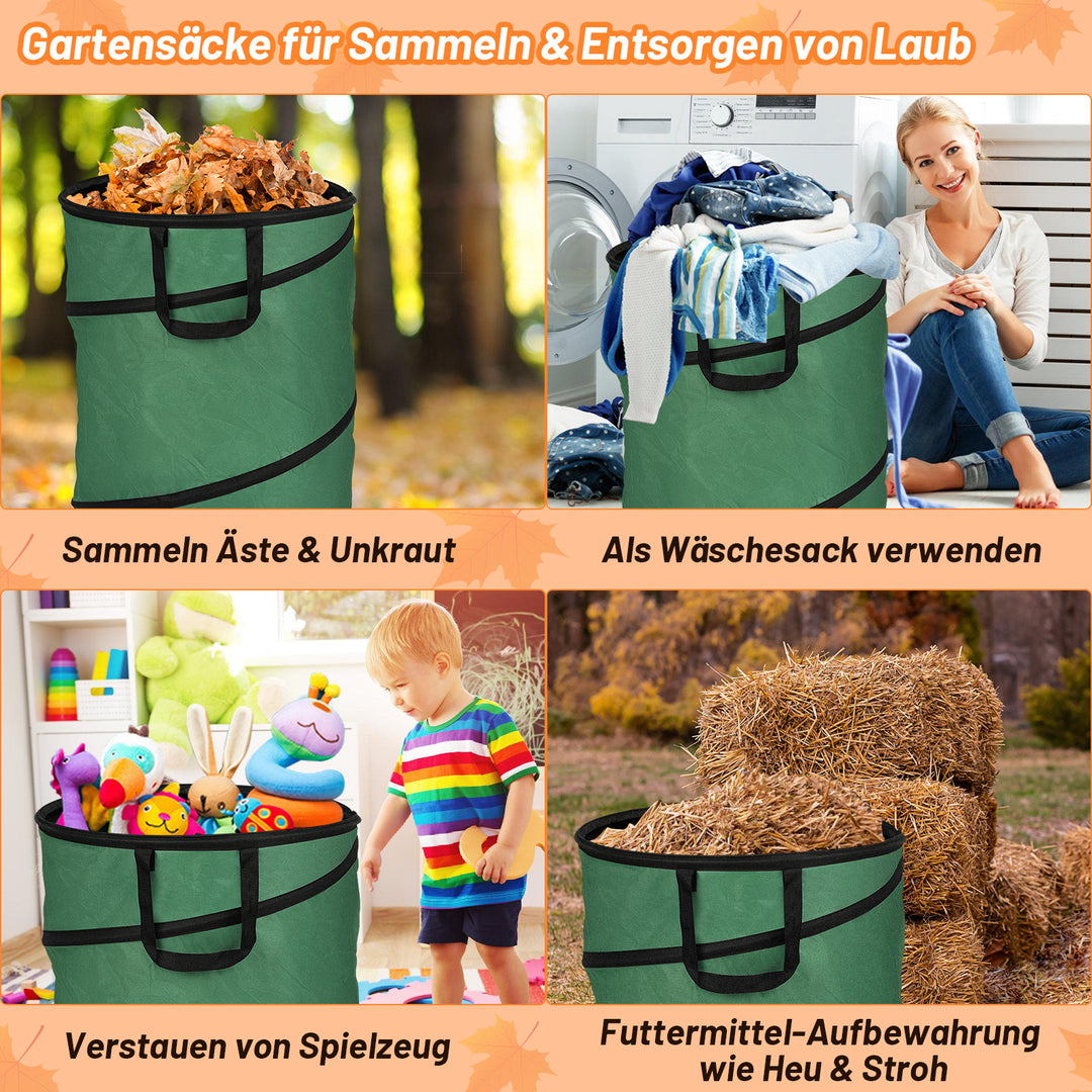 Sonnewelt Gartensack Pop Up Gartenabfallsack 170L mit Griffen