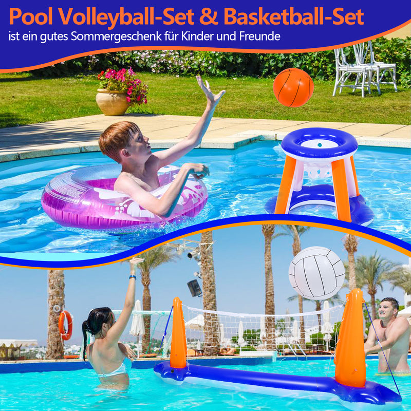 Sonnewelt Aufblasbares Pool Volleyball Set