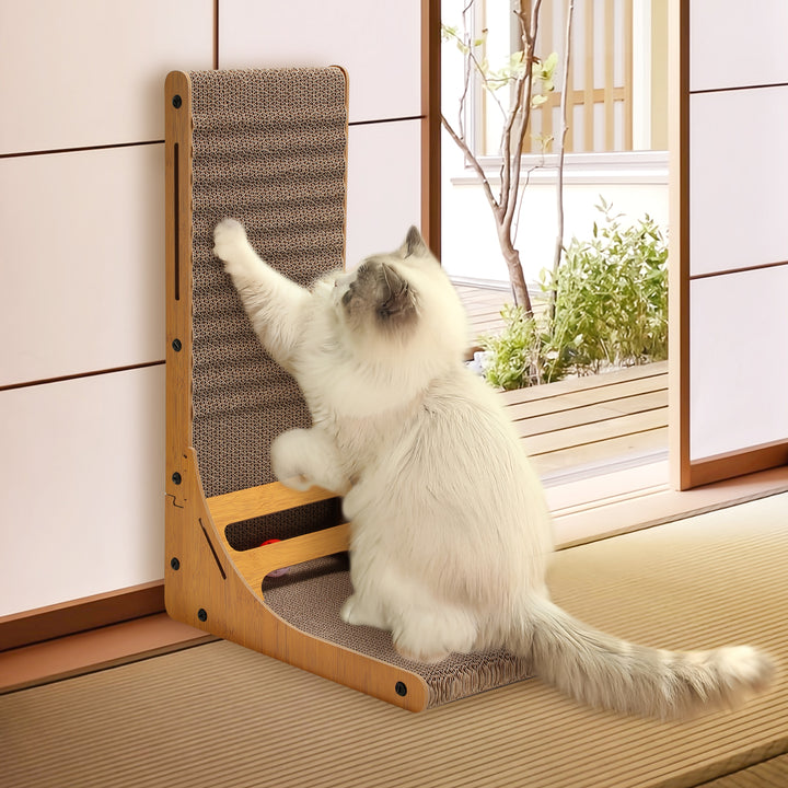 Sonnewelt Cat Scratching Board L-shaped Scratching Cardboard