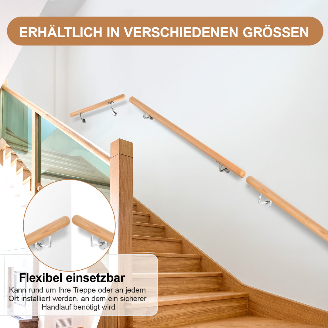 Sonnewelt Handlauf Buche Holz Wandhandlauf 50- 200cm