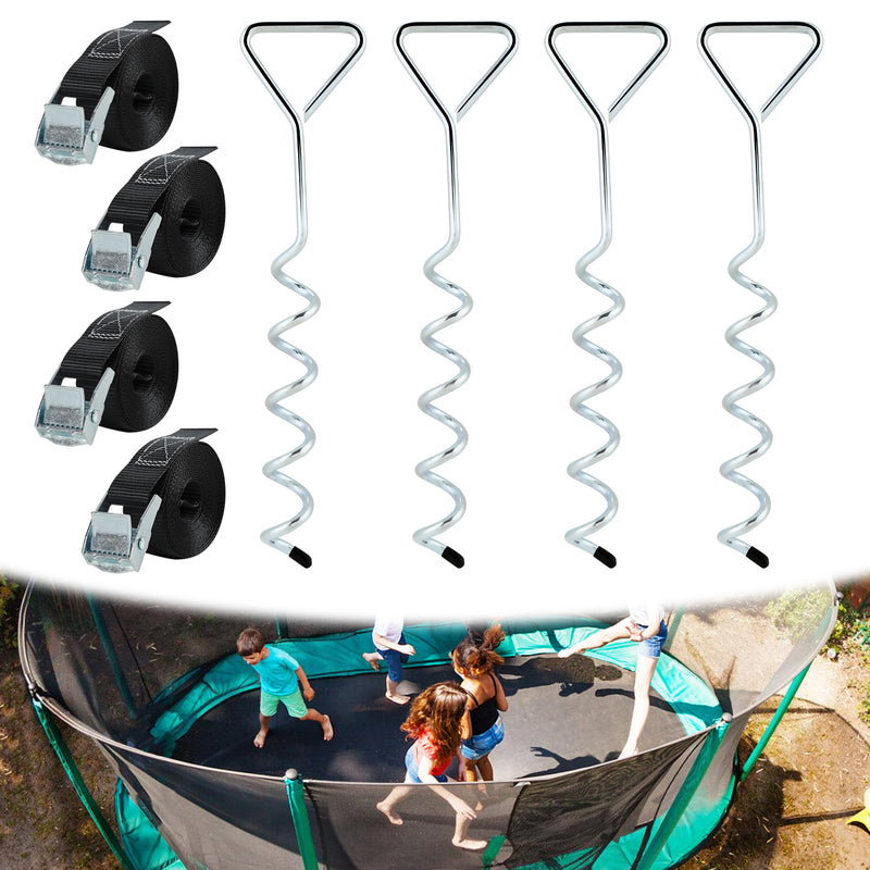 Sonnewelt Bodenanker für Trampoline Bodenveranker 4X